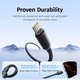 USB кабель Baseus Foamed Silicone, USB тип-C, USB тип-A, 100 см, 100 Вт, чорний, #E0426800 Прев'ю 2