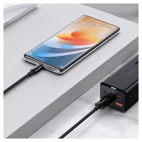 USB Cable Baseus Superior Series (SUPERVOOC), (USB type-A, USB type C, 100 cm, 65 W, black) #CAYS000901 Preview 1