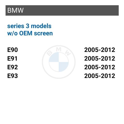 Монітор (8.8 дюймів) CarPlay / Android Auto для автомобілів BMW серії 3 E90 / E91 / E92 / E93 (2005 - 2012) без штатного монітора Прев'ю 1