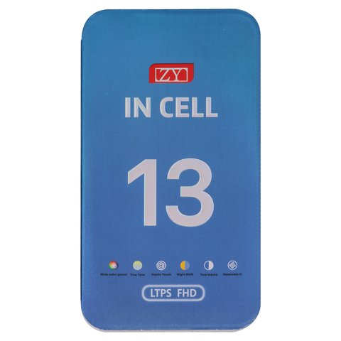 LCD compatible with iPhone 13, (black, with frame, AAA, (TFT), ZY, LTPS FHD) Preview 1