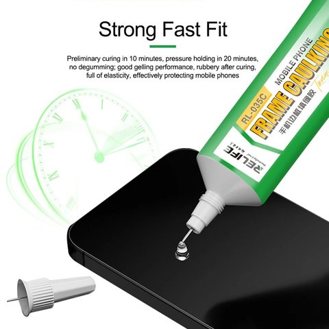 Adhesivos sellador RELIFE RL-035C, para pegar tapas traseras, para marcos de pantalla, 15 ml, negro Vista previa  4