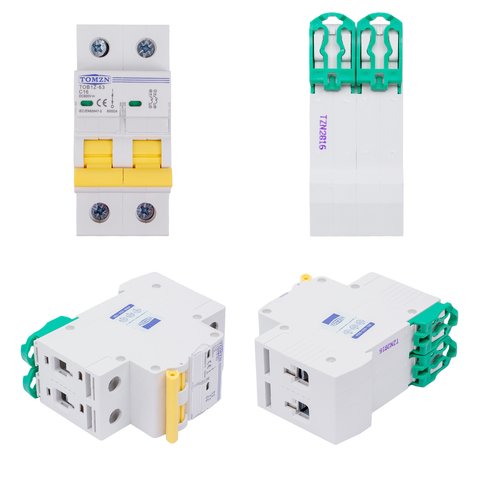 Автоматичний вимикач постійного струму TOMZN TOB1Z-63, 2P, 600 В, 16A, PV Прев'ю 1