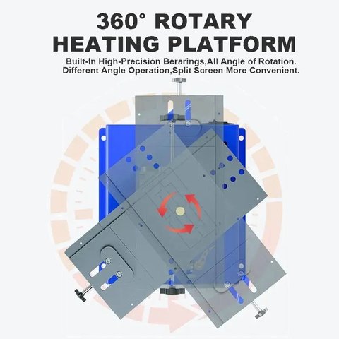 Пристрій для розклеювання дисплейного модуля (сепаратор) Mechanic 361 Ultra, з вакуумним насосом, використовується для екранів до 14" Прев'ю 4