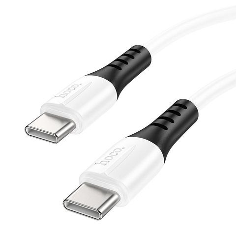 USB кабель Hoco X82, 2xUSB тип-C, 100 см, 60 Вт, 3 A, белый, силиконовый, #6931474768605 Превью 1