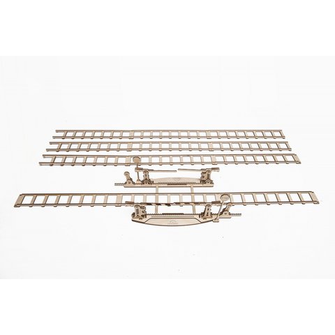 Механічний 3D-пазл UGEARS Рейки з переїздом Прев'ю 3