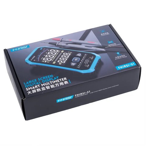 thumbnail interactive-video image 1 of FNIRSI S1 Smart Digital Multimeter – 9999 Counts True RMS Handheld Tester For AC/DC Voltage, Resistance, Capacitance 1 of 6